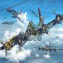 B-17G over Europe vs Me-410 100x70cm