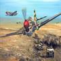 P-40 Warhawk fighters of 325th FG attack a German column, Tunisia, early 43